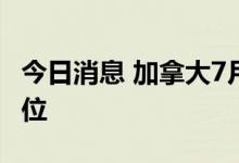 今日消息 加拿大7月份失业率继续保持历史低位