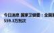 今日消息 国家卫健委：全国累计报告接种新冠病毒疫苗342559.3万剂次