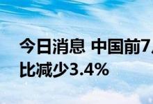 今日消息 中国前7月进口铁矿砂6.27亿吨 同比减少3.4%