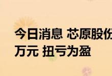 今日消息 芯原股份：半年度净利润1482.24万元 扭亏为盈