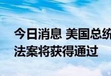 今日消息 美国总统拜登表示，认为削减通胀法案将获得通过