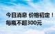 今日消息 价格初定！首个国产抗新冠口服药每瓶不超300元