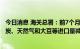 今日消息 海关总署：前7个月铁矿砂进口量价齐跌 原油、煤炭、天然气和大豆等进口量减价扬