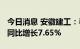 今日消息 安徽建工：半年度净利润6.21亿元 同比增长7.65%