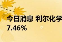 今日消息 利尔化学：上半年净利润同比增107.46%