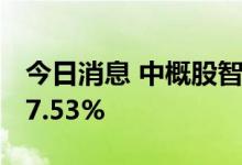 今日消息 中概股智富融资熔断，熔断前涨117.53%