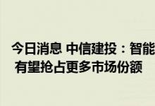 今日消息 中信建投：智能家居生态成熟的厂商具有先发优势 有望抢占更多市场份额
