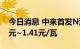 今日消息 中来首发N型TOPCon电池价  1.4元~1.41元/瓦
