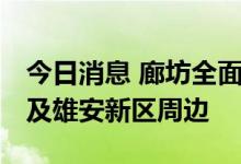 今日消息 廊坊全面取消限购及限售 含北三县及雄安新区周边