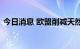 今日消息 欧盟削减天然气用量协议正式生效