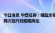 今日消息 华西证券：锂盐价格有望在下半年下游赶工需求下再次回升到前期高位