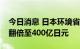 今日消息 日本环境省拟使下年度去碳化补贴翻倍至400亿日元