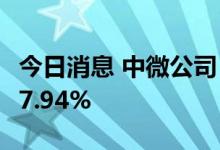 今日消息 中微公司：上半年净利润同比增长17.94%