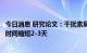 今日消息 研究论文：干扰素局部给药可使新冠肺炎病毒阴转时间缩短2-3天