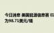 今日消息 美国能源信息署 EIA：预计2022年WTI原油价格为98.71美元/桶