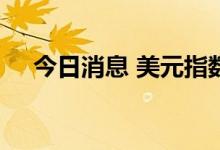 今日消息 美元指数DXY日内大跌1.50%