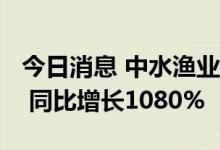 今日消息 中水渔业：上半年净利润5215万元 同比增长1080%