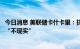 今日消息 美联储卡什卡里：抗击通胀远未结束，明年初降息“不现实”