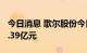 今日消息 歌尔股份今日涨停 2家机构净买入1.39亿元