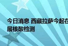 今日消息 西藏拉萨今起在主城区开展消杀 深入网格小区开展核酸检测