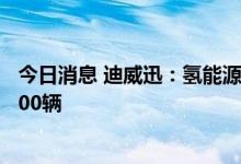 今日消息 迪威迅：氢能源业务拓展顺利 氢能源自卸车增至200辆