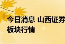 今日消息 山西证券：市场热度提升 关注证券板块行情