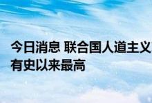 今日消息 联合国人道主义项目面临资金缺口达336亿美元 创有史以来最高