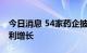 今日消息 54家药企披露半年业绩，逾七成净利增长