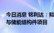 今日消息 铭利达：拟建设新能源汽车零部件与储能结构件项目