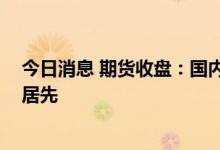 今日消息 期货收盘：国内期货收盘普遍下跌 有色板块跌幅居先