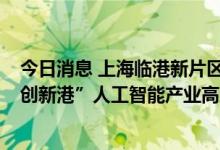今日消息 上海临港新片区：到2025年基本形成“滴水湖AI创新港”人工智能产业高地