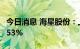 今日消息 海星股份：上半年净利润同比增52.53%