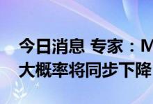 今日消息 专家：MLF利率下调预示本月LPR大概率将同步下降