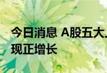 今日消息 A股五大上市险企前7个月保费均实现正增长