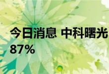 今日消息 中科曙光：上半年净利同比增长36.87%
