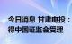 今日消息 甘肃电投：非公开发行股票申请获得中国证监会受理