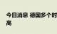 今日消息 德国多个时间段电力价格创历史新高