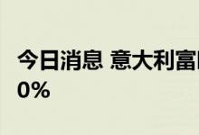 今日消息 意大利富时MIB指数日内跌幅达1.00%