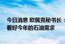 今日消息 欧佩克秘书长：预计今年石油供应可能会趋紧 仍看好今年的石油需求