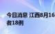 今日消息 江西8月16日新增本土无症状感染者18例