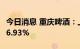 今日消息 重庆啤酒：上半年净利润同比增长16.93%