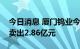 今日消息 厦门钨业今日跌9.21% 3家机构净卖出2.86亿元