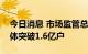 今日消息 市场监管总局：上半年全国市场主体突破1.6亿户