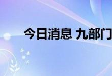 今日消息 九部门：研发多种储能技术