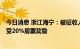 今日消息 浙江海宁：被征收人6个月内未使用房票，不再享受20%房票奖励