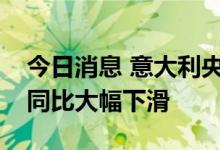 今日消息 意大利央行：意大利经常项目盈余同比大幅下滑