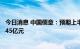 今日消息 中国儒意：预期上半年录得之未经审计净利润约1.45亿元