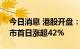 今日消息 港股开盘：网易跌近5% 双财庄上市首日涨超42%