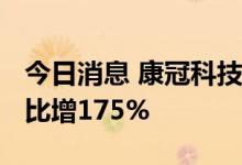 今日消息 康冠科技：上半年净利6.89亿元 同比增175%
