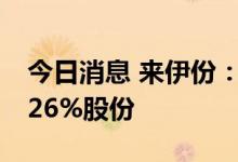 今日消息 来伊份：汪小明举牌公司 持股达5.26%股份